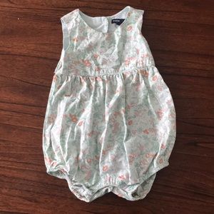 EUC Baby Gap mint bubble romper 18-24m